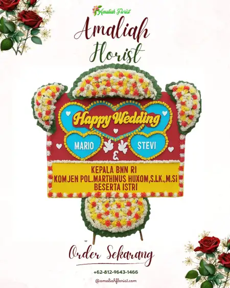 Papan Bunga Pernikahan Rum